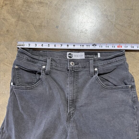 Levis Silver Tab Mom Jeans Womens 32x27 Blue Denim High Rise Dark Wash - Picture 8 of 11